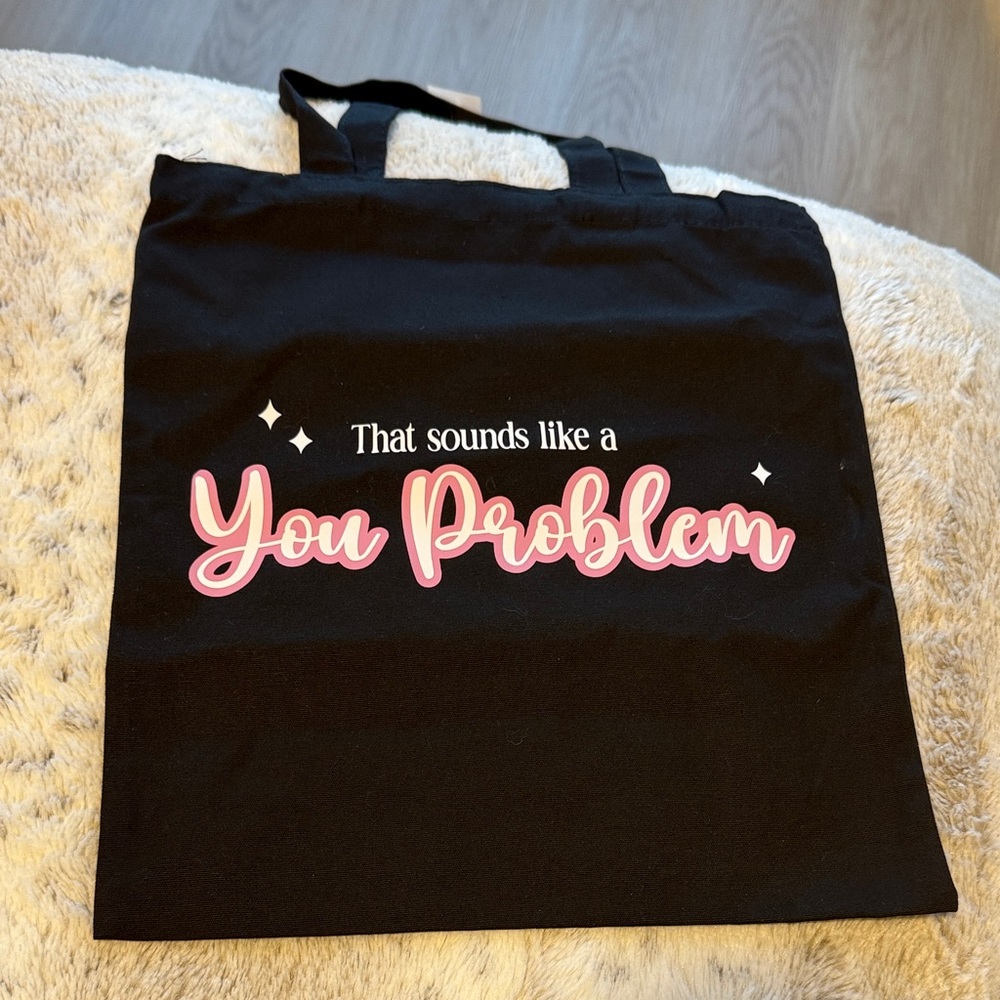 Chic Black Tote with Pink Accents